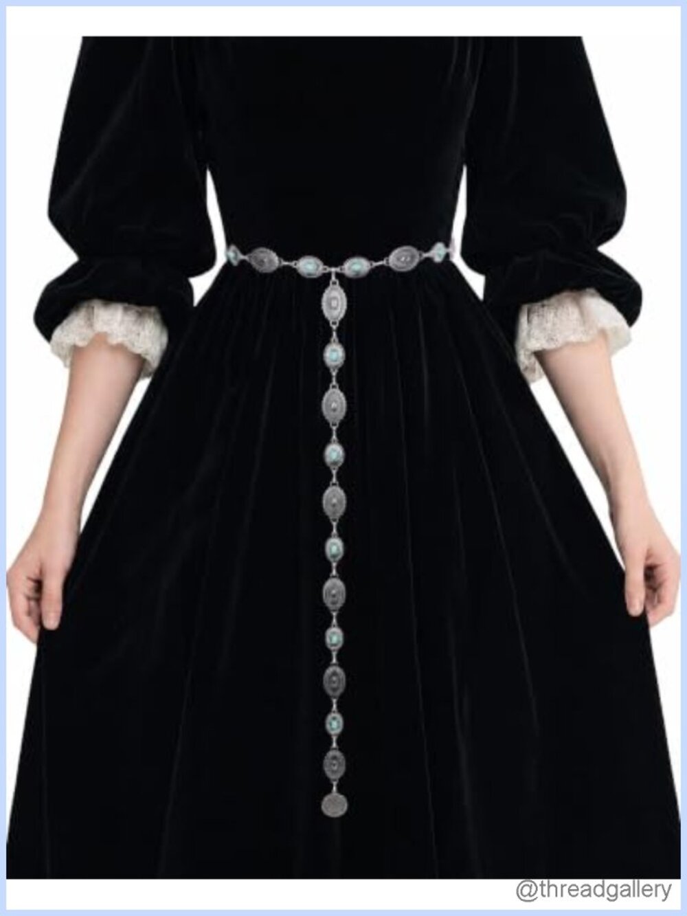 Medieval Waist Chain Belt Vintage Gothic Witch Renfaire Adjustable Alloy